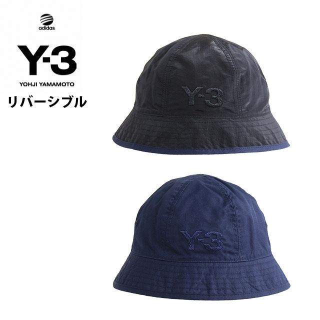 Y3 ハット Y-3(adidas×Yohji Yamamoto)　リバーシブル バケットハット REVERSIBLE BUCKET HAT  ワイスリー アディダス ヨージヤマモト ロゴ 刺繍 ブラック 黒 メ : fs3322 : SOLT AND PEPPER - 通販 - 