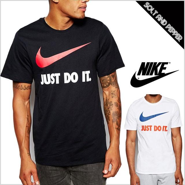 Nike ナイキ Swoosh Just Do It Logo T Shirt スウォッシュ ジャストドゥイット Tシャツ 半袖 Black White ブラック ホワイト 黒 白 メンズ 男性 レディース 女 Nk Solt And Pepper 通販 Yahoo ショッピング