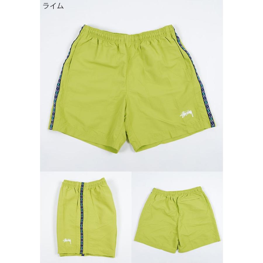 STUSSY ステューシー TAPING NYLON SHORT PANTS LIME RED テーピング