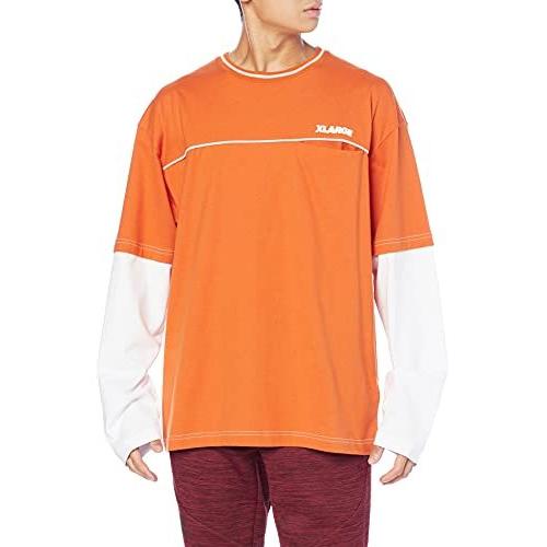 使い勝手の良い Tシャツ エクストララージ Layerd S オレンジ メンズ Xlarge Tee L S 中綿コート Garces Org