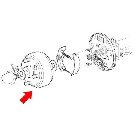 10L0L　ゴルフカートブレーキ　ドラム　ハブアセンブリ　19186G1P　TXT用　EZGO　OEM#　(電気)　2個パック並行輸入