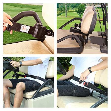 10L0L　Universal　Passenger　Golf　Cart　Seat　Belt　Kit　Club　Car並行輸入　with　Bracket　for　EZGO,　Yamaha,