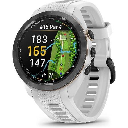 匿名配送 Garmin Approach S70， 42mm， Premium GPS Golf Watch， White with Charging Stand， Car ＆ Wall Adapters and Cleaning Kit並行輸入 【BC2761267855】(99960円)
