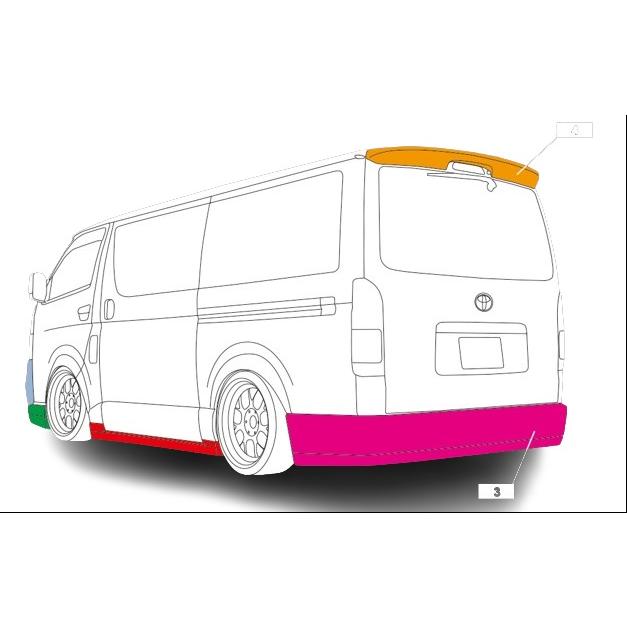 AIMGAIN 純VIP EXE トヨタ 200 ハイエース ナロー ハーフタイプ 4・5