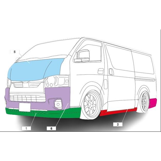 AIMGAIN 純VIP EXE トヨタ 200 ハイエース ナロー ハーフタイプ 4・5