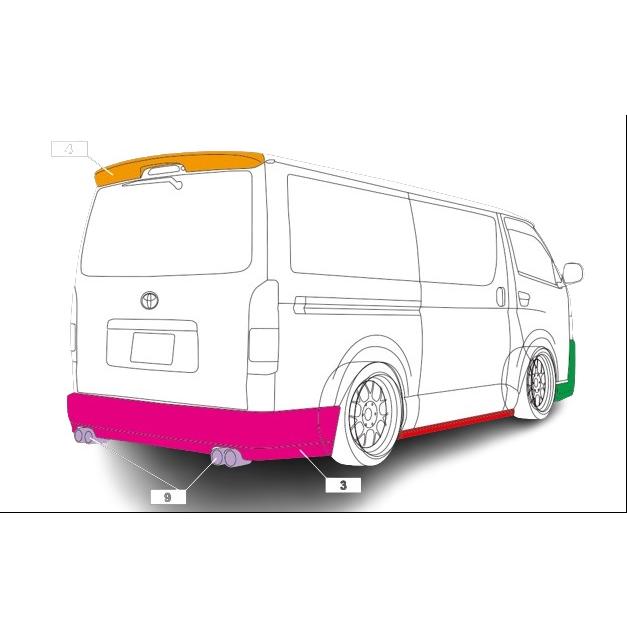 AIMGAIN 純VIP SPORT トヨタ 200 ハイエース ナロー バンパータイプ 4