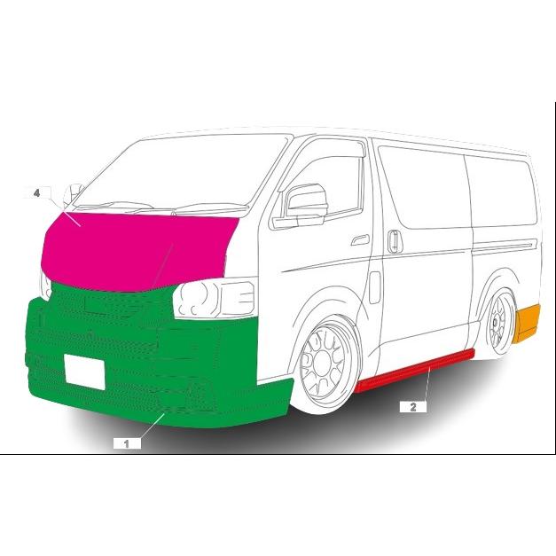 AIMGAIN 純VIP トヨタ 200 ハイエース ナロー バンパータイプ 4・5・6