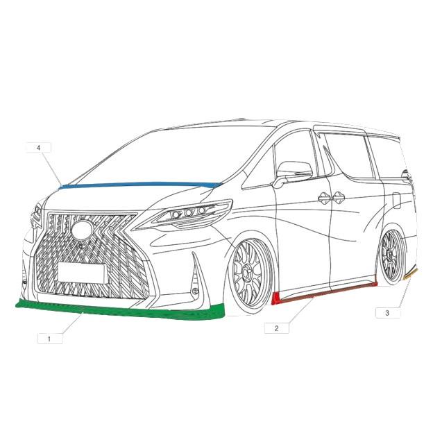 AIMGAIN 純VIP EXE LEXUS レクサス LM350 LM350h リアウイング リヤ
