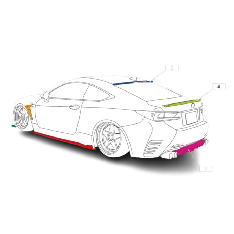 AIMGAIN フロントリップ　RC350 レクサス RC350/300h GSC10/AVC10 Fスポーツ 前期 フロントアンダー