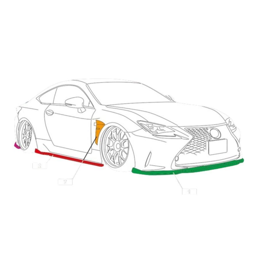 AIMGAIN 純VIP SPORT typeII LEXUS レクサス RC RC350 RC300h F-SPORT 前期 GTフィニッシャー 2014.10-2018.9 マフラーフィニッシャー エイムゲインの画像