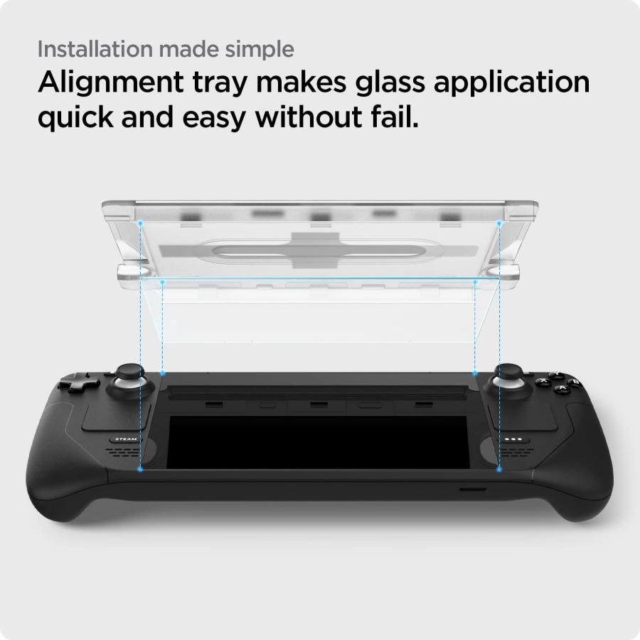 Spigen EZ Fit ガラスフィルム Valve Steam Deck 用 貼り付けキット付き スチームデック 対応 保護 フィルム 1枚 |  | 02