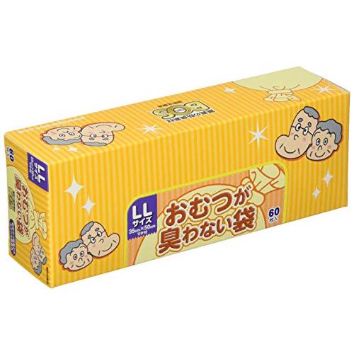 驚異の防臭袋 BOS ボス おむつが臭わない袋 LLサイズ 60枚入り 大人用 おむつ ・ うんち 処理袋 袋カラー：ホワイト | 