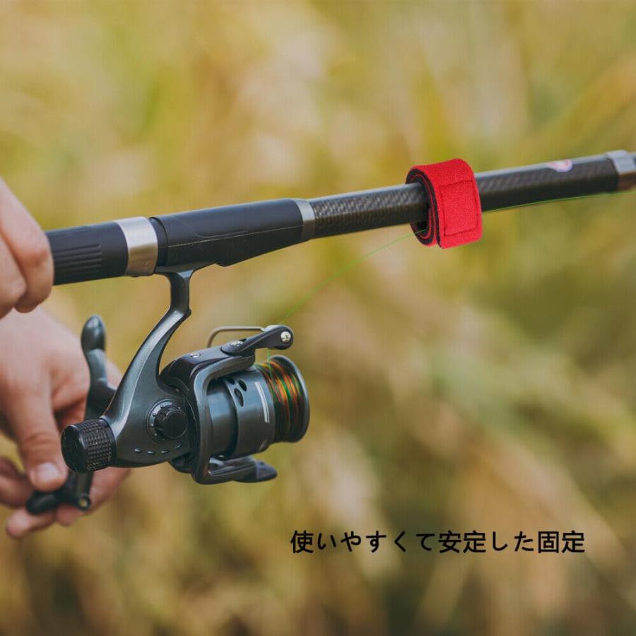 ロッドベルト 保護ベルト 釣り竿バンド 釣り 結びバンド マジックテープバンド 3色 9本入 |  | 04