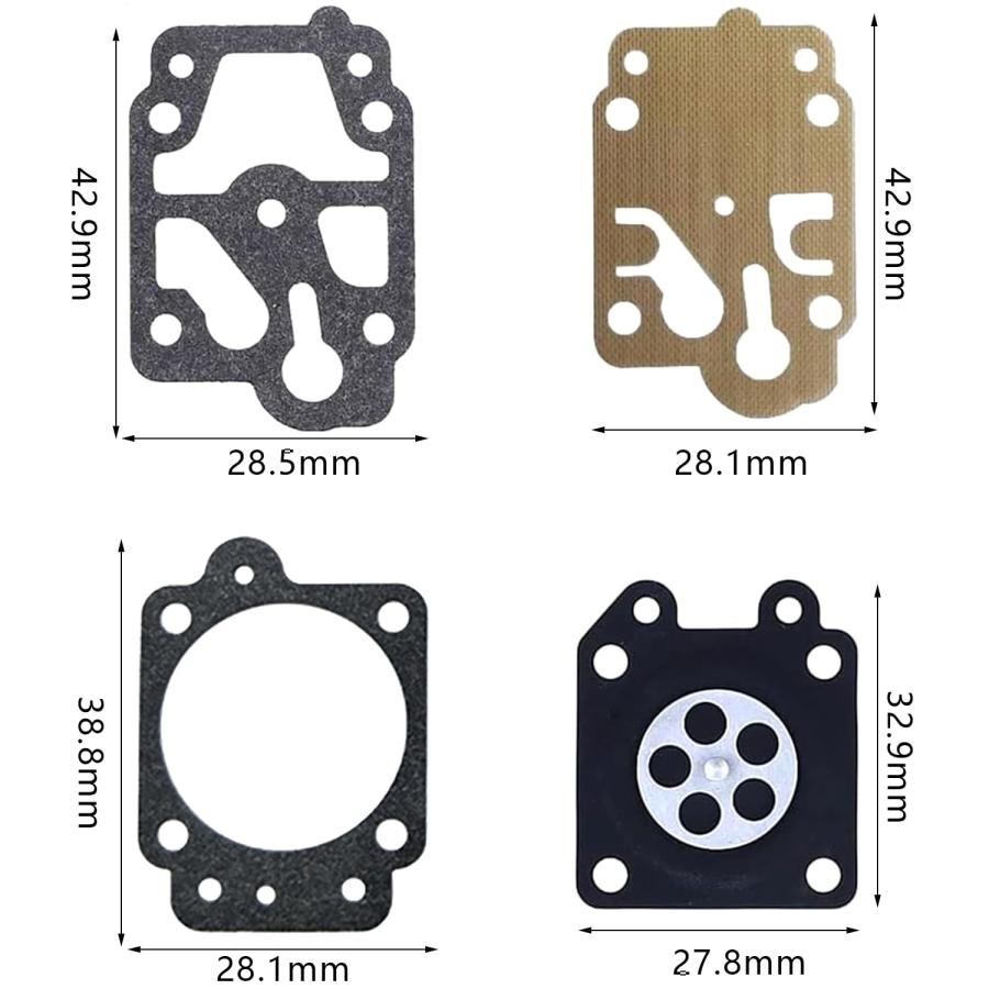 ワルボロWT・WTA系 キャブレター修理用のダイヤフラムセット 1セット12個草刈機キャブレターパーツ ダイヤフラム 刈払機 草刈機用 40-5 |  | 06