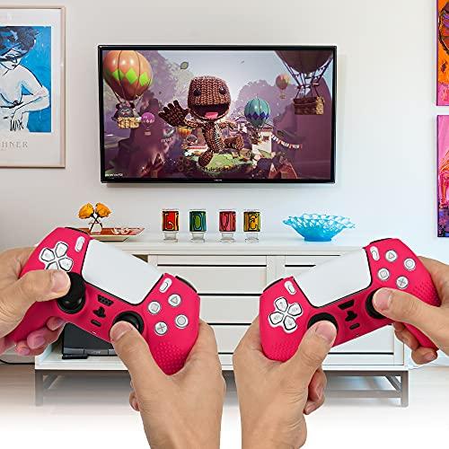 Ltenic ps5 コントローラー カバー シリコン素材 ps5 カバー コントローラー 傷防止 滑り止め 保護ケース-ローズレッドスティック |  | 06