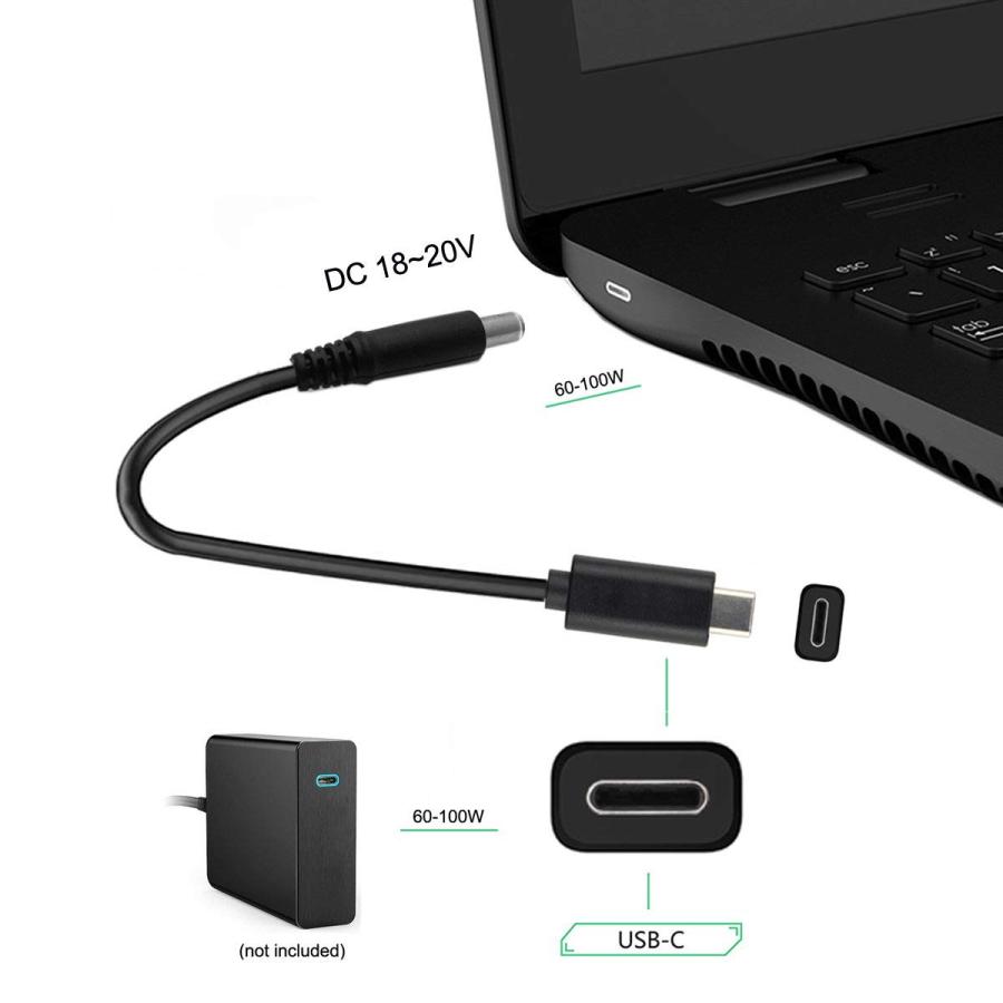 JSER Xiwai Type C USB-C入力から電源PD充電ケーブル ノートパソコン&ノートブック用 DC 4.5x3.0mm |  | 04