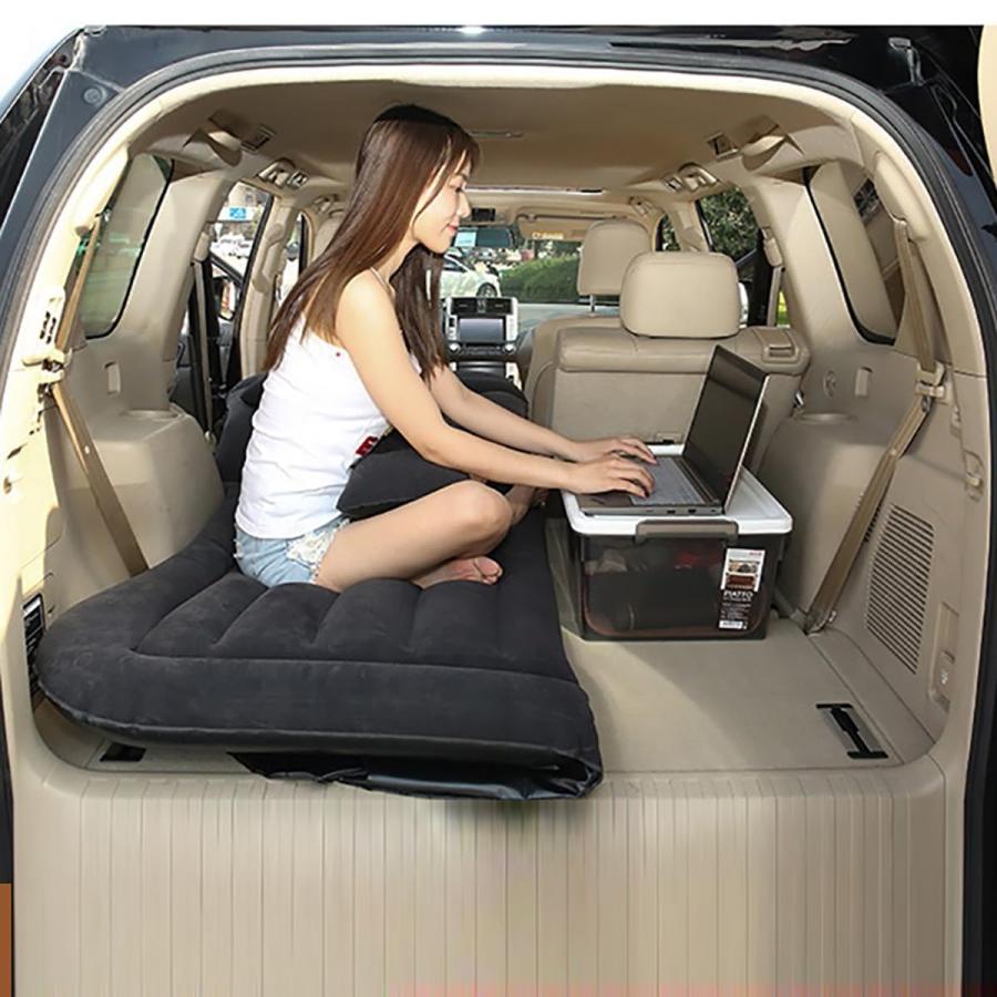 車中泊 マット 車載 エアーマット エアーベット 枕つき SUV MPV汎用 車用ベッド 電動ポンプ付き PVC素材 キャンプ用品 快適空間 仮 |  | 06