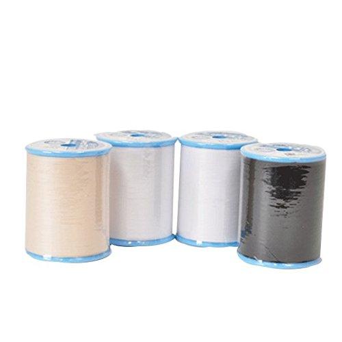 徳用シャッペスパン ミシン糸 700m 60番手 黒 402 x1個 生成り 103 x1個 白 401 x2個 計4個セット | 