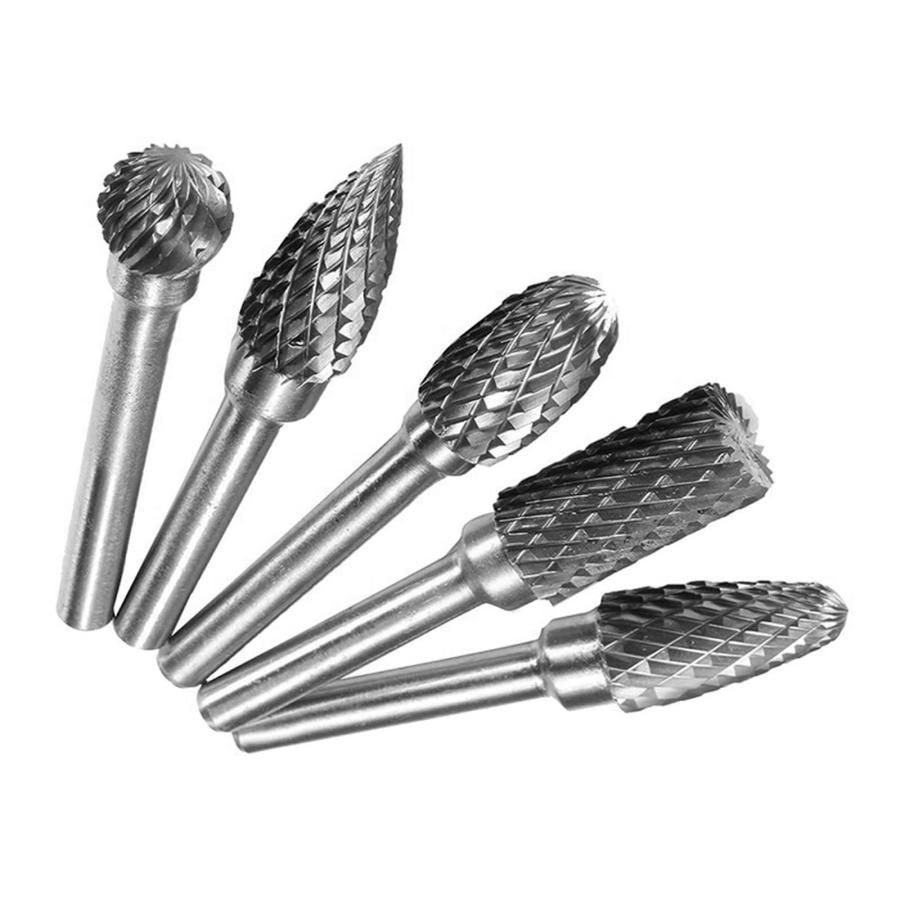 サムコス 5本セット 超硬バー リューター ビット ケース付 5種類 タングステン製 超硬ドリル ドリルビット タングステンリューター ビット の商品画像