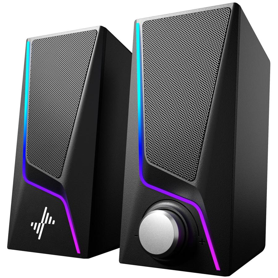 Nylavee PC ゲーミングスピーカー PCスピーカー 六つのLEDモード
