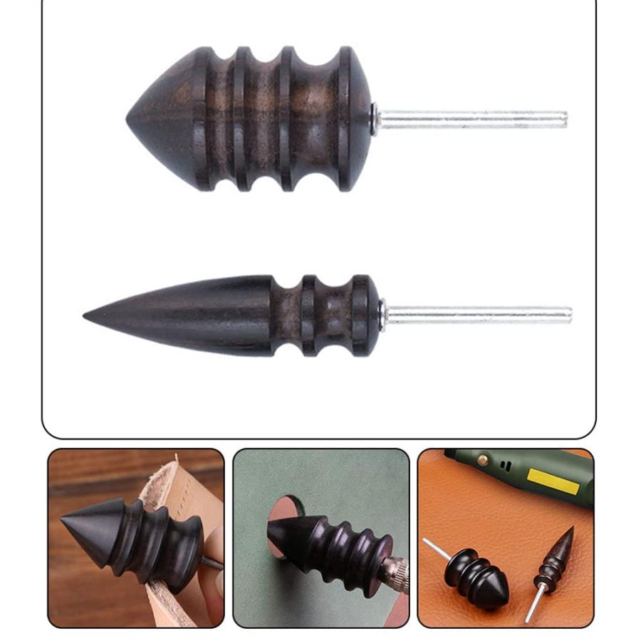 YFFSFDC 電動 コバ磨き DIY黒檀 革工芸 2サイズ 革磨き コバ磨き 革磨き レザースティック 革細工 革工芸 革手芸 道具 ブラック |  | 03