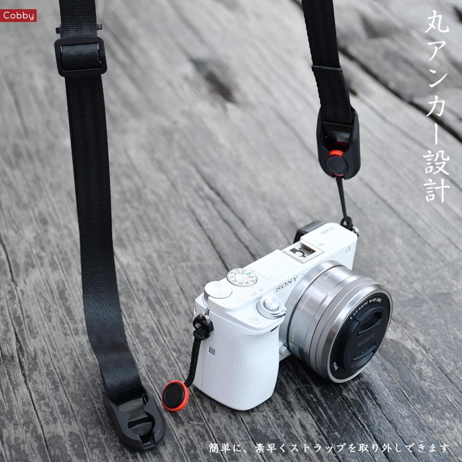 Cobby カメラストラップ 丸アンカー設計 小型一眼レフ・ミラーレスカメラ・デジカメなど用 12ヶ月 ブラック |  | 01