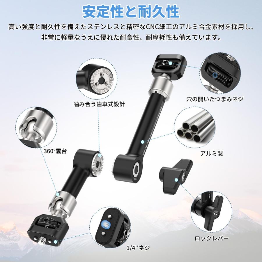 Ulanzi スーパークランプ マジックアームセット 360度回転ボール Ulanzi スーパークランプ マジックアームセット 360度回転ボール