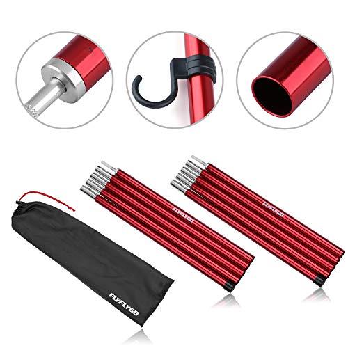 FLYFLYGO アルミテントポール タープポール 2本セット入り 直径19mm 分割式 ジュラルミン ソロキャンプ サブポール ツーリング コ |  | 01
