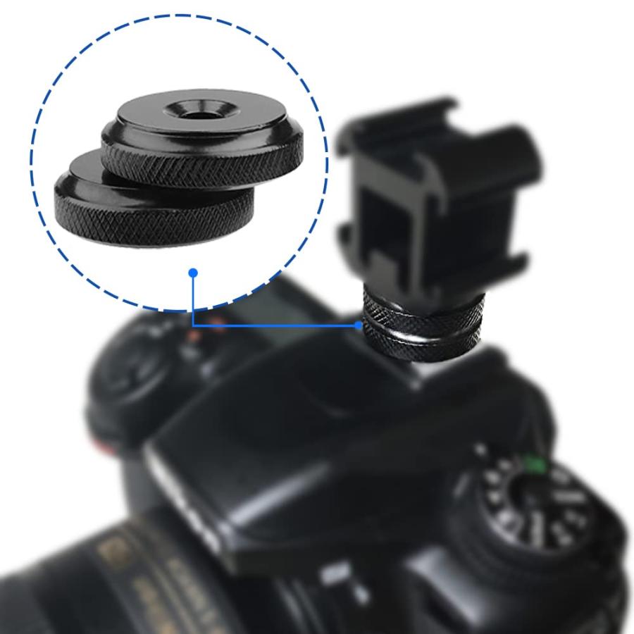 YFFSFDC 1/4止めメスネジ 2個入り 1/4 ロック ナット ネジアダプター カメラ 三脚用 耐久性あり 金属製 |  | 03