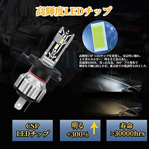 LTONXEN H4 LED ヘッドライト 車検対応 ファンレス 一体型 H4 HI/LO切替 LED バルブ 6000K ホワイト 車用 DC |  | 01