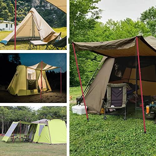 KOMCLUB テントポール キャノピーポール アミル製 多段階調節 ブッシュボタン式 分割式 組立簡単 5節連結 2セット 収納袋付 テント・ |  | 05