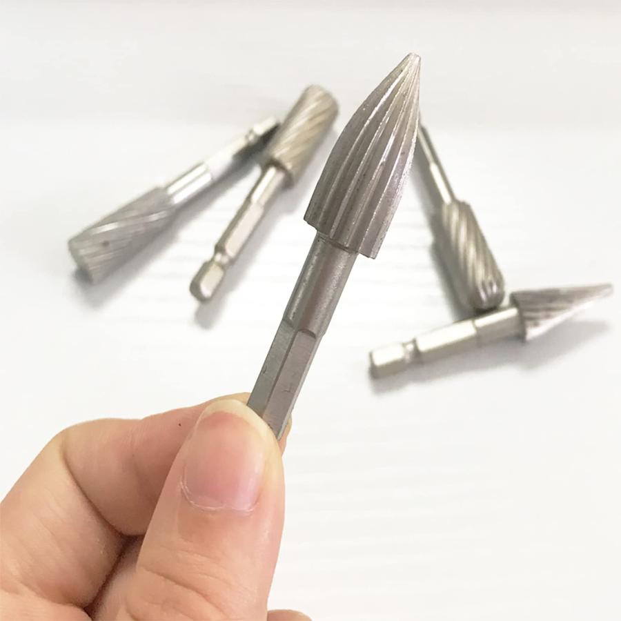 Bestgle超硬カッター 5本組ロータリーヤスリ超硬バー 超硬ドリルビット用切削 研磨用 タングステンバー リューター ビット ドリル カッタ |  | 02