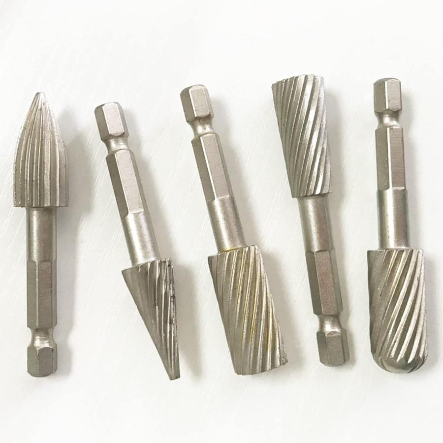 Bestgle超硬カッター 5本組ロータリーヤスリ超硬バー 超硬ドリルビット用切削 研磨用 タングステンバー リューター ビット ドリル カッタ |  | 03