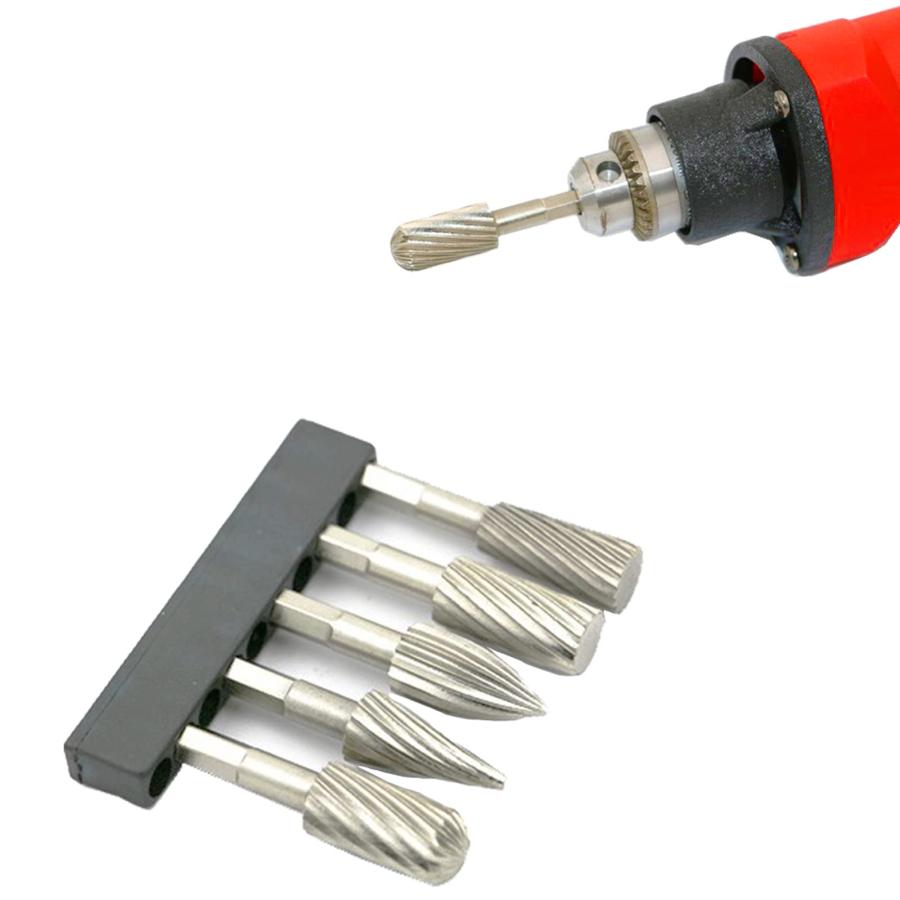 Bestgle超硬カッター 5本組ロータリーヤスリ超硬バー 超硬ドリルビット用切削 研磨用 タングステンバー リューター ビット ドリル カッタ |  | 06