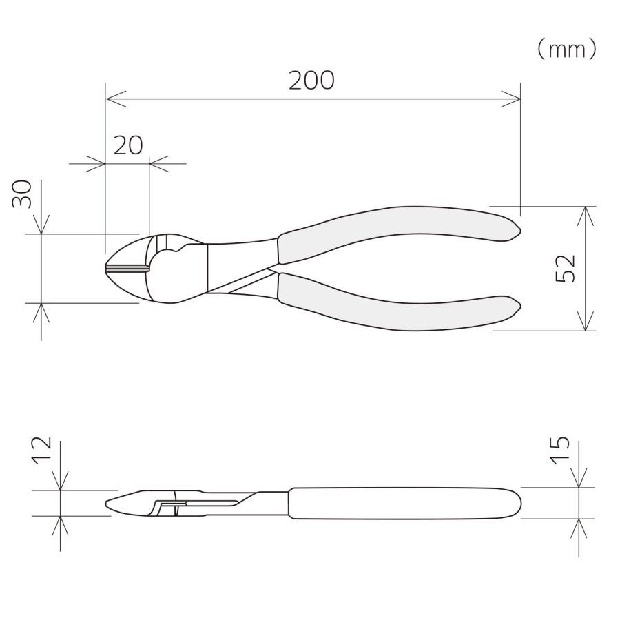 ENGINEER エンジニア 鉄腕ニッパー 両刃 ラウンド 電工 200mm NK-48 |  | 03