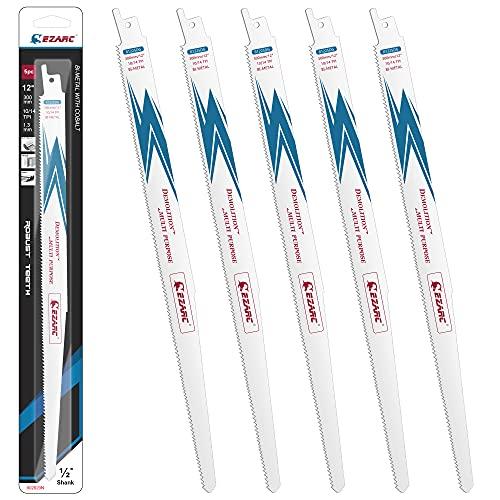 EZARC レシプロソー替刃 セーバーソーブレード 全長300mm 10/14山 鉄・ステンレス・非鉄金属 替刃 R1225DG 5本入 | 