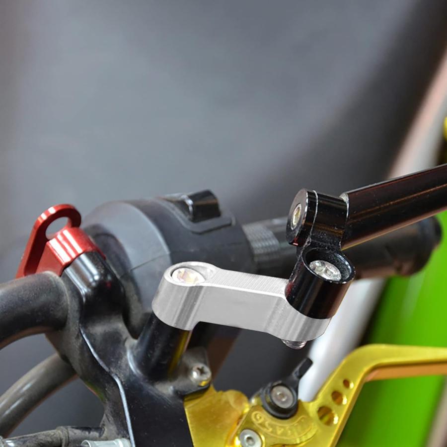 YFFSFDC ミラーホルダー オフセットホルダー 2個 セット ミラーライザー ミラーアダプターキット アルミ合金製 ミラー 拡張 安全性 取 |  | 04