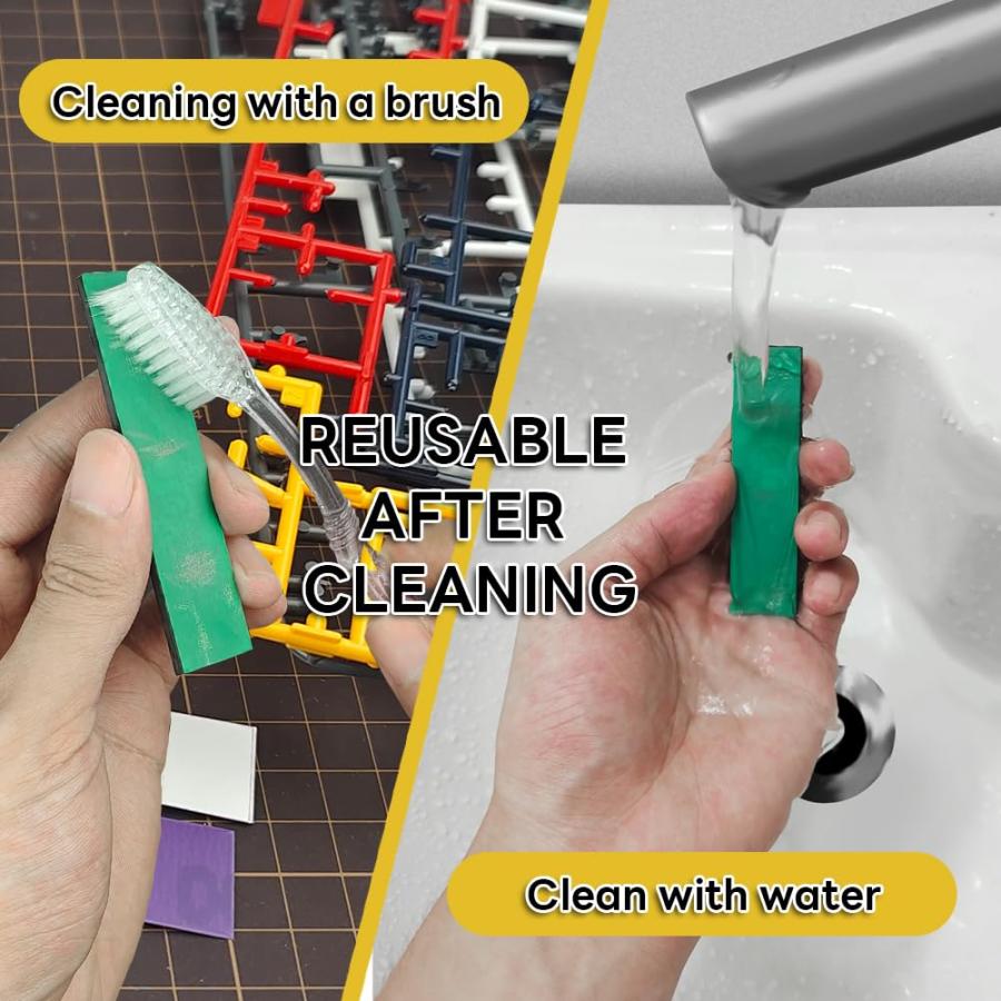 Stedi ホビーモデルツール 粘着サンドペーパー 防水ウェット/ドライ 交換可能な再利用サンドペーパー プラモデル、ガンプラ用 1000 12 |  | 05