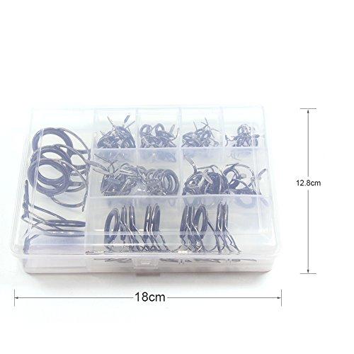 ロッドガイド 釣り フィッシング用 先端ガイド トップガイド 交換 修理・交換・補修用キット 75個入り 8サイズ |  | 03