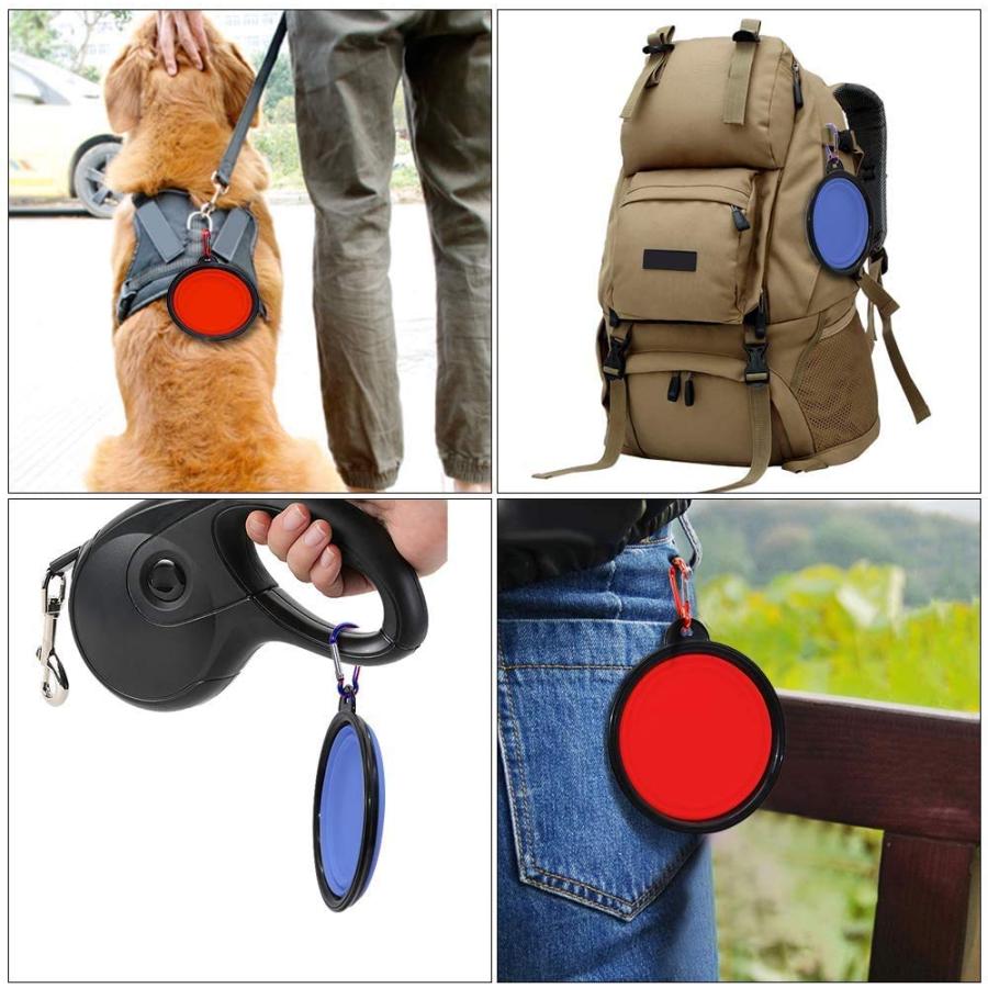 THAIN 犬 水飲み 携帯用 散歩用 折りたたみ式 ペット給水器 容量350ML シリコン製 コンパクト 水やり用品 持ち運び便利 ペットボウ |  | 05