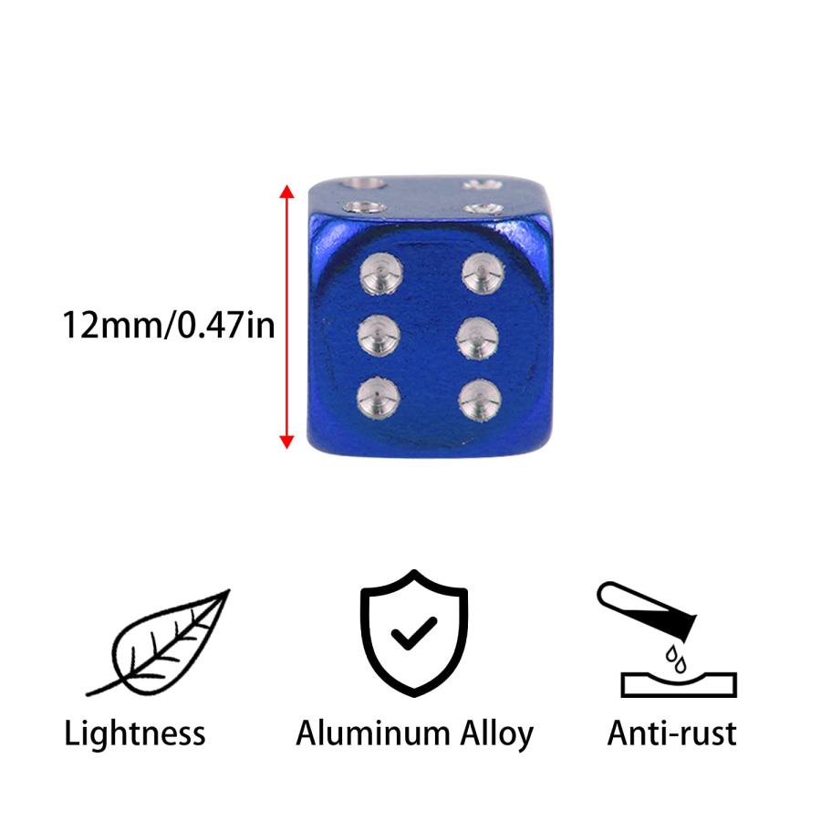 BOROLA 新型 サイコロ アルミ 削り出し エアバルブキャップ タイヤ アルミニウム アルマイト 腐食 防止 自動車用 バイク用 5個セット |  | 01