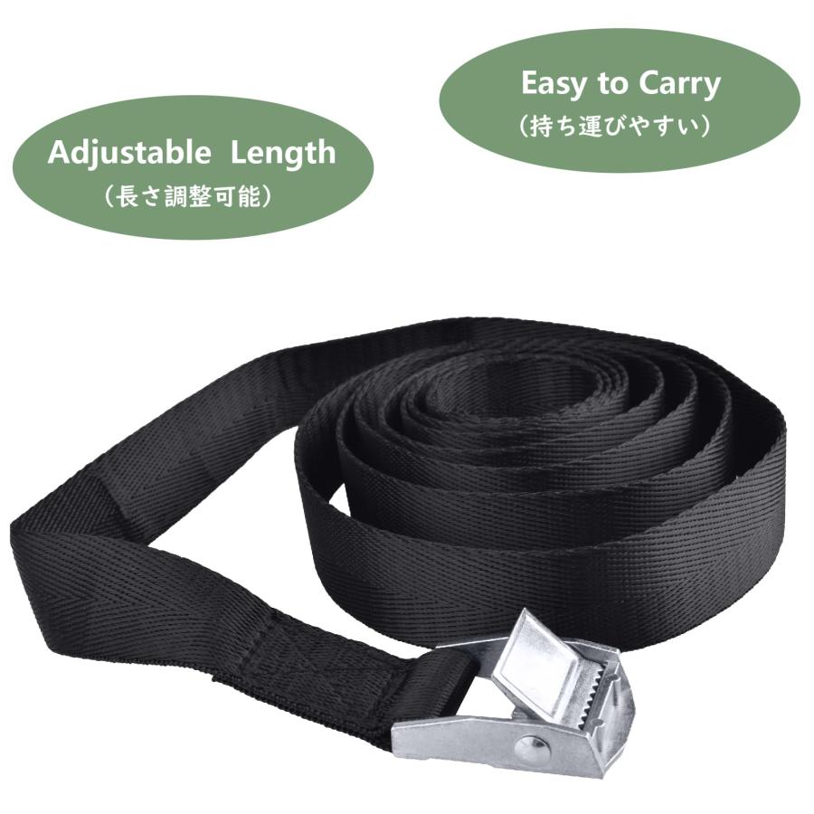 JEELAD 荷締めベルト 荷造りベルト 固定ベルト 結束バンド 幅25mm バンド 梱包 ベルト 固定バンド 多用途 自動車ベルト バイクベル |  | 03