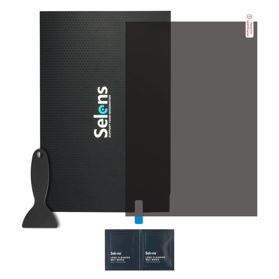 Selens 偏光フィルムシート粘着偏光子液晶スクリーン 線形偏光フィルター 20x30cm 1枚入り 高偏光度 裁断やすい スクレーパー付き | 