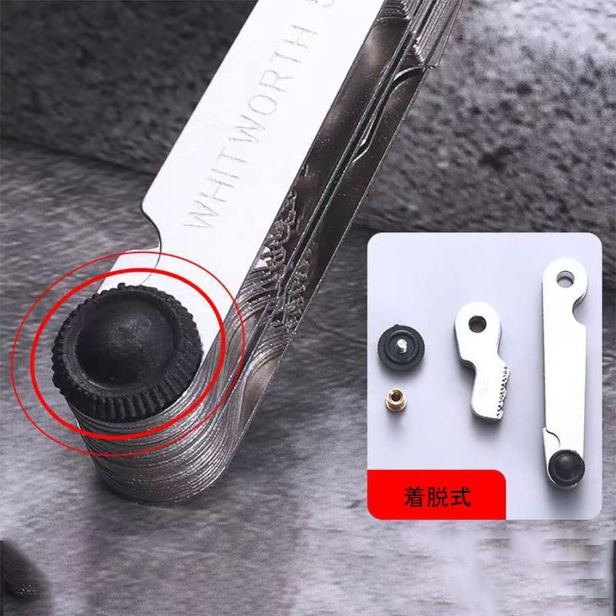 MEDUSHASHA ピッチゲージ ステンレス製 ネジピッチゲージ 携帯しやすい 耐久性 実用性 メトリック 60° 24枚 測量ツール |  | 04