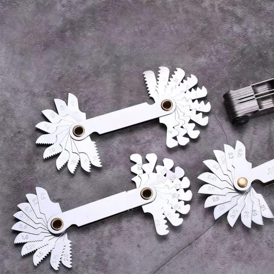 MEDUSHASHA ピッチゲージ ステンレス製 ネジピッチゲージ 携帯しやすい 耐久性 実用性 メトリック 60° 24枚 測量ツール |  | 05