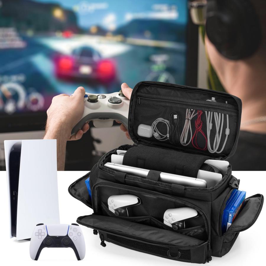 お歳暮 Trunab PS5 収納バッグ Slim 持ち運びケース ps5 新型保護ケース アクセサリ、周辺機器