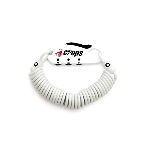 クロップスcrops コンパクトワイヤーロック Q3 | 3mm×1800mm 3桁ダイヤル CP-SPD08-02 ホワイト | 