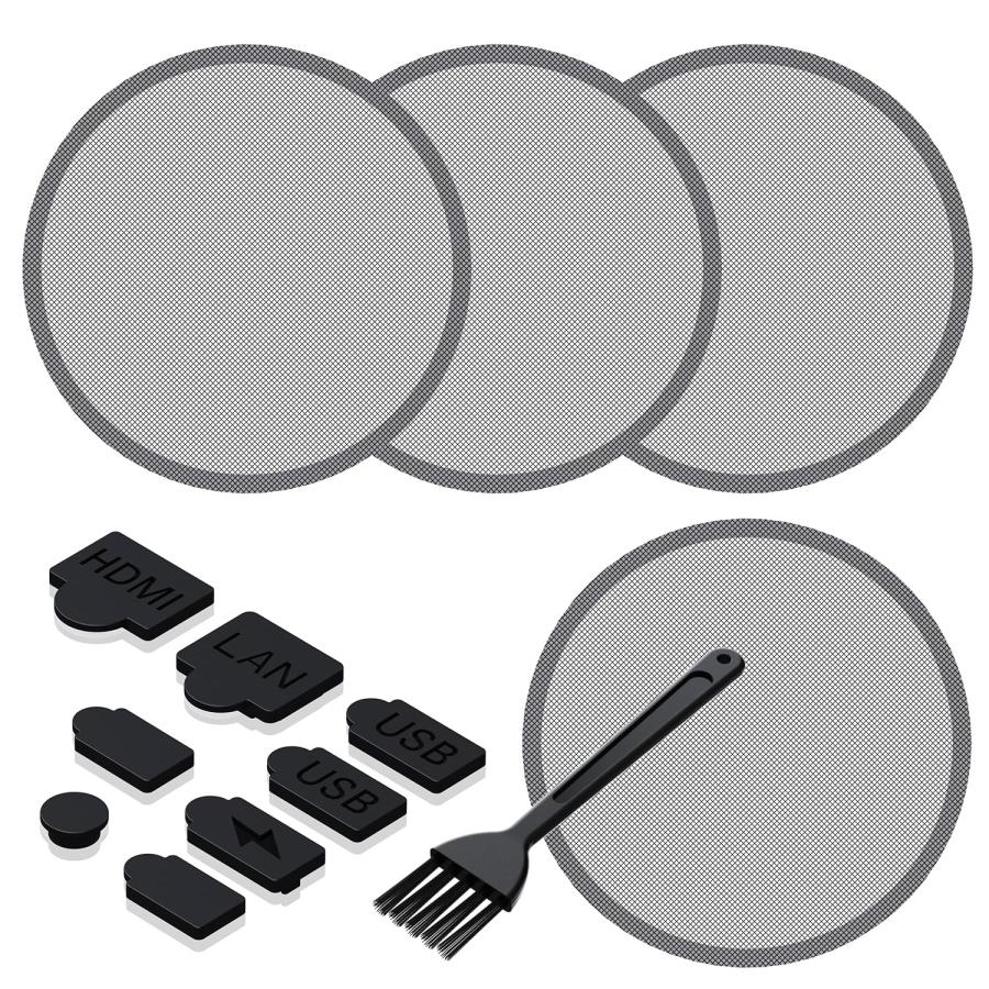 GRAUGEAR PS5ダストプロテクターカバーキット PS5用ホコリキャッチャー ファンダストフィルター シリコンダストプラグセット 通気性ベ | 