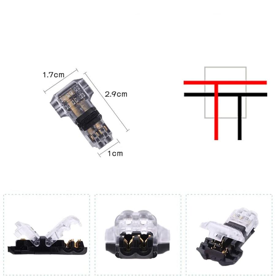 サムコス ダブルT型配線コネクター 配線分岐コネクター 簡単に速く配線取り付け 防水配線コネクター 車 オートバイく用 10個セット |  | 01