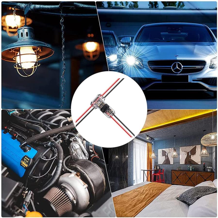 サムコス ダブルT型配線コネクター 配線分岐コネクター 簡単に速く配線取り付け 防水配線コネクター 車 オートバイく用 10個セット |  | 06